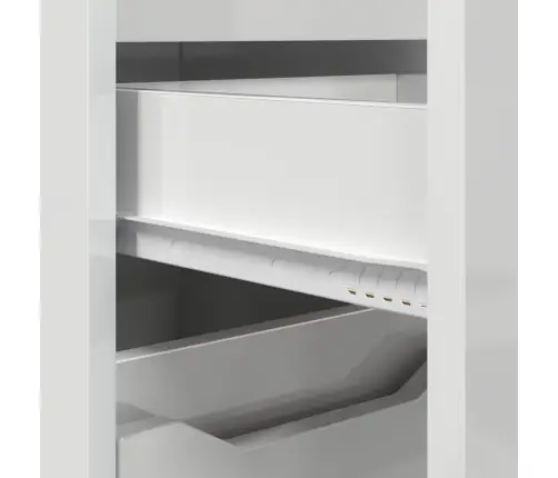 Vannas Istabas Skapītis Ar Atvilktni Augsta Spīduma Baltā Krāsa Vidaxl