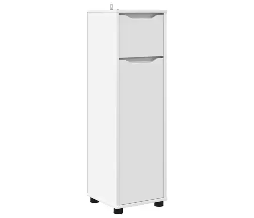 Vannas Istabas Skapītis Ar Atvilktni Balts 30,5 X 30 X 101 Cm Vidaxl