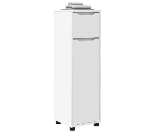 Vannas Istabas Skapītis Ar Atvilktni Balts 30,5 X 30 X 101 Cm Vidaxl