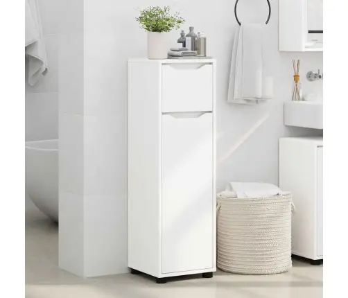 Vannas Istabas Skapītis Ar Atvilktni Balts 30,5 X 30 X 101 Cm Vidaxl