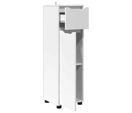 Vannas Istabas Skapītis Ar Atvilktni Balts 30,5 X 30 X 101 Cm Vidaxl