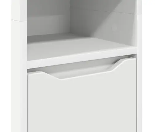 Vannas Istabas Skapītis Ar Plauktu Balts 30,5 X 30 X 195 Cm Vidaxl