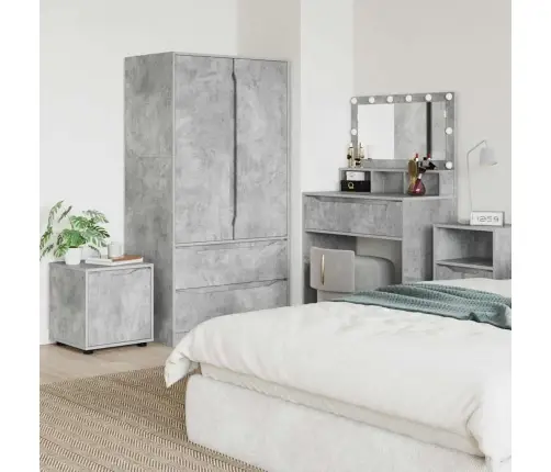 Vannas Istabas Skapītis Betona Pelēks 40,5 X 40 X 44 Cm Vidaxl