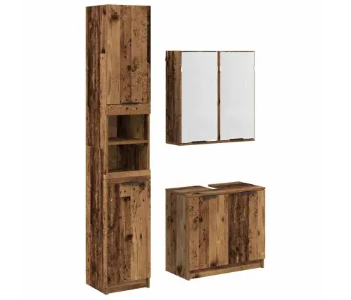 Vannas Istabas Skapju Komplekts Vecs Koks Inženierijas Koks Vidaxl