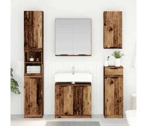 Vannas Istabas Skapju Komplekts Vecs Koks Inženierijas Koks Vidaxl