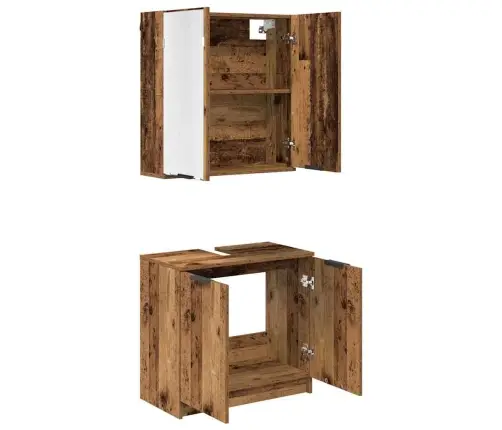 Vannas Istabas Skapju Komplekts Vecs Koks Inženierijas Koks Vidaxl