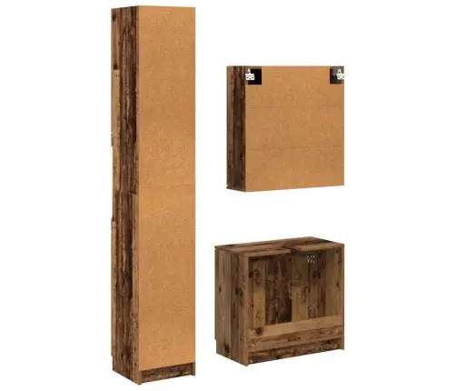 Vannas Istabas Skapju Komplekts Vecs Koks Inženierijas Koks Vidaxl