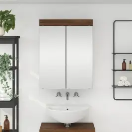 Vannas Istabas Spoguļu Skapis Ar Plauktu Tulum Brūns Ozols Vidaxl Vannas Istabas Spoguļu Skapis Ar Plauktu Tulum Brūns Ozols Vidaxl
