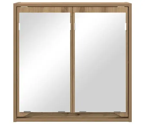 Vannas Istabas Spoguļu Skapis Artisānā Ozols 60 X 20 X 60 Cm Vidaxl