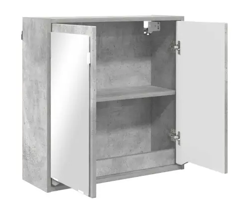 Vannas Istabas Spoguļu Skapis Betona Pelēks 60 X 20 X 60 Cm Vidaxl