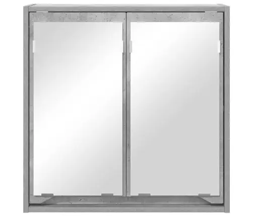 Vannas Istabas Spoguļu Skapis Betona Pelēks 60 X 20 X 60 Cm Vidaxl
