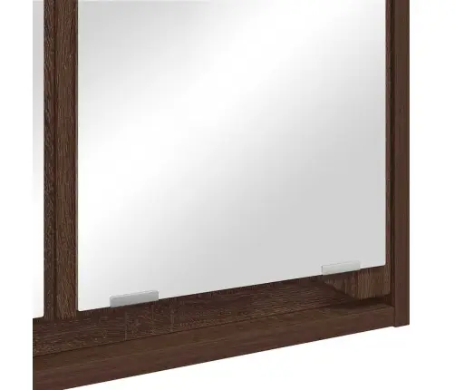 Vannas Istabas Spoguļu Skapis Brūns Ozols 60 X 20 X 60 Cm Vidaxl