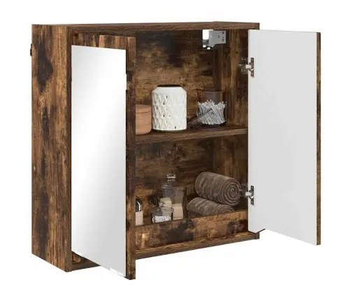 Vonios Veidrodžio Spinta Rūkyta Ąžuolas 60 X 20 X 60 Cm
