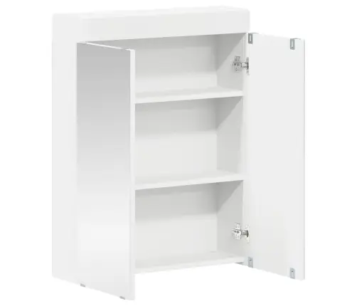 Vannas Istabas Spoguļu Skapis Tulum Balts 60 X 16,5 X 78 Cm Vidaxl