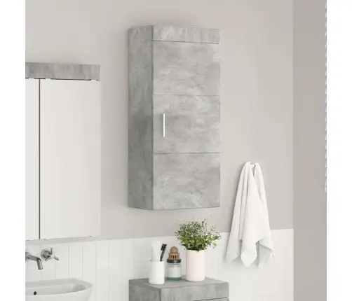 Vannas Sienas Skapītis Tulum Betona Pelēks 37 X 24,5 X 86 Cm Vidaxl