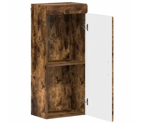 Vannas Sienas Skapītis Tulum Dūmaka Ozols 37 X 24,5 X 86 Cm Vidaxl