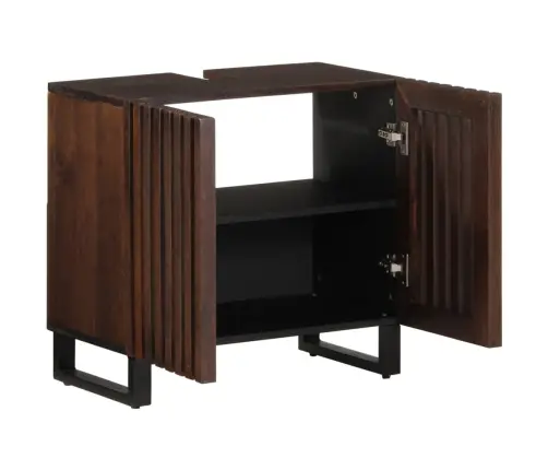 Vannasistabas Izlietnes Skapītis, 62X34X58 Cm, Mango Masīvkoks Vidaxl