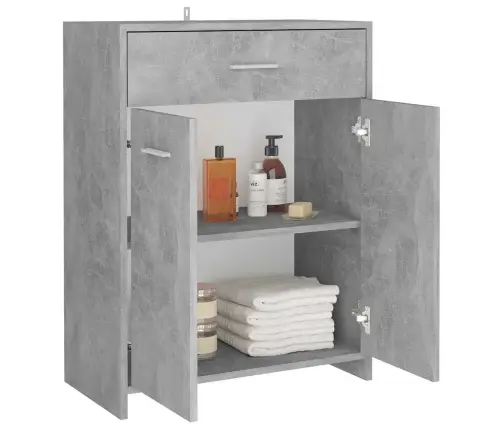 Vannasistabas Skapītis, Betona Pelēks, 60X33X80 Cm Vidaxl