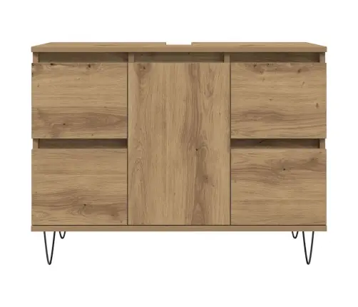 Vannasistabas Skapītis Koka Krāsa 80X33X60 Cm Inženierijas Koks Vidaxl