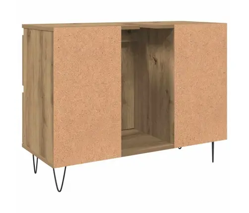 Vannasistabas Skapītis Koka Krāsa 80X33X60 Cm Inženierijas Koks Vidaxl