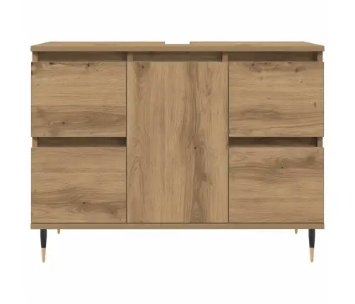 Vannasistabas Skapītis Koka Krāsa 80X33X60 Cm Inženierijas Koks Vidaxl