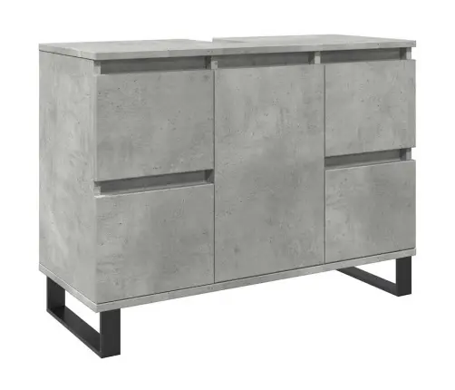 Vannasistabas Skapītis, Pelēks, 80X33X60 Cm, Inženierijas Koks Vidaxl