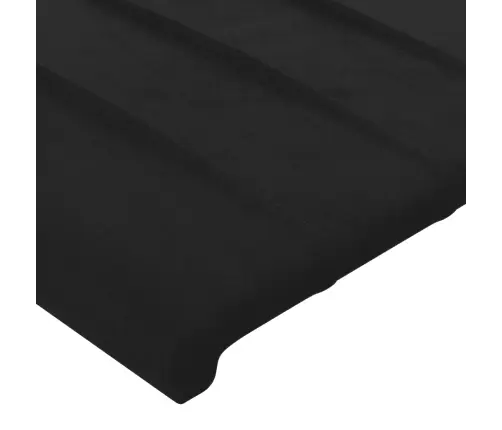 Atsperu Gulta Ar Matraci, Melna Samts, 90X200 Cm Vidaxl