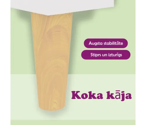 Naktsskapītis Ar Koka Kājām, Balts, 40X30X50 Cm Vidaxl