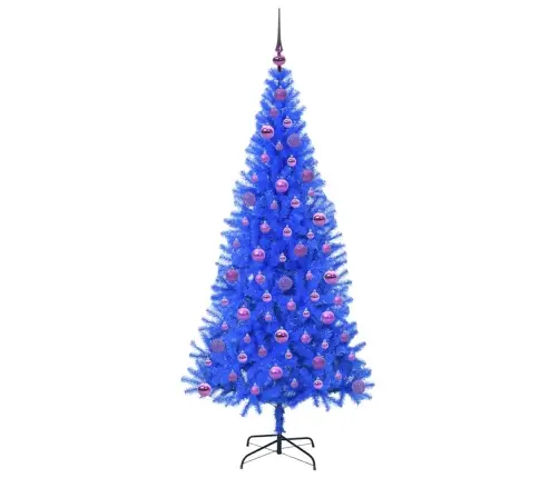 Ziemassvētku Eglīte Su 300 Led Ar Statīvu Zila 180 Cm Pvc Vidaxl