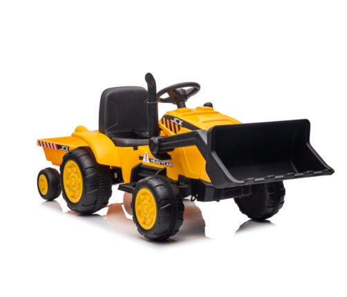 Bērnu elektriskais traktors ar piekabi S617 Yellow
