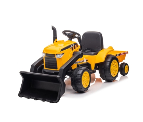 Bērnu elektriskais traktors ar piekabi S617 Yellow