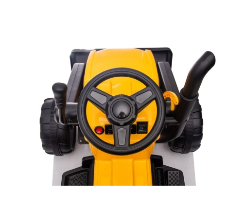 Bērnu elektriskais traktors ar piekabi S617 Yellow
