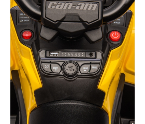 Elektriskais kvadracikls bērniem Can Am Outlander 4x4 DK-CA005 Yellow