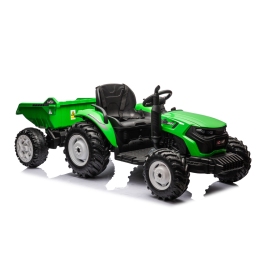 Bērnu elektriskais traktors ar piekabi HC-306 Light Green
