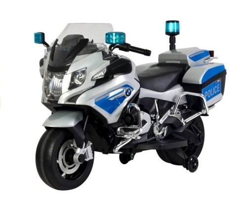 Детский электромотоцикл BMW Police Silver