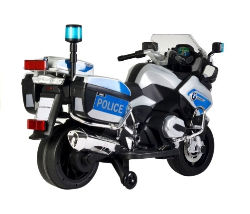 Детский электромотоцикл BMW Police Silver