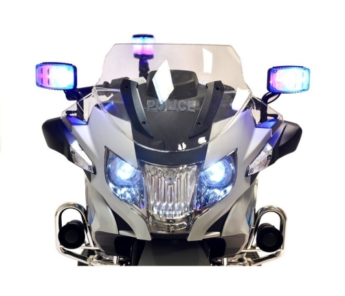 Детский электромотоцикл BMW Police Silver