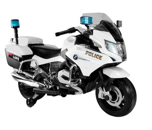Детский электромотоцикл BMW Police Motorcycle White
