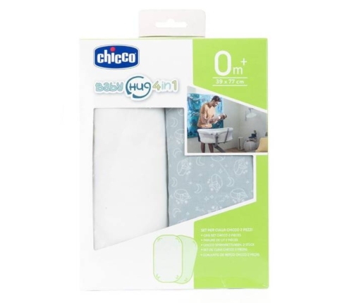 Bērnu palags ar gumiju šūpulim Chicco Baby Hug Air 4in1 39x77 cm 2 gab.