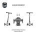 Skrejritenis ScootAndRide Highwaykick 3 LED Ash