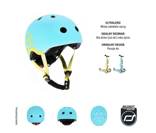 Scoot & Ride Blueberry regulējama ķivere bērniem (45-51)