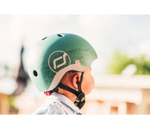 Scootandride Kask z Odblaskami XXS-S dla Dzieci 1-5 Lat Forest Owl