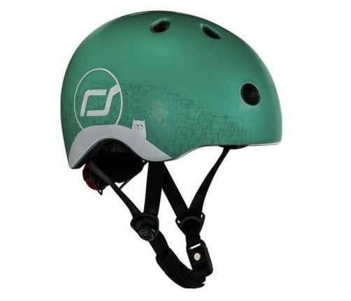 Scootandride Kask z Odblaskami XXS-S dla Dzieci 1-5 Lat Forest Owl