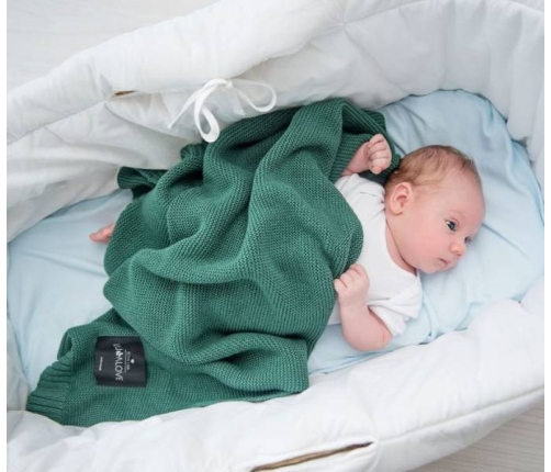 Lullalove Bambusowy Koc Butelkowa Zieleń