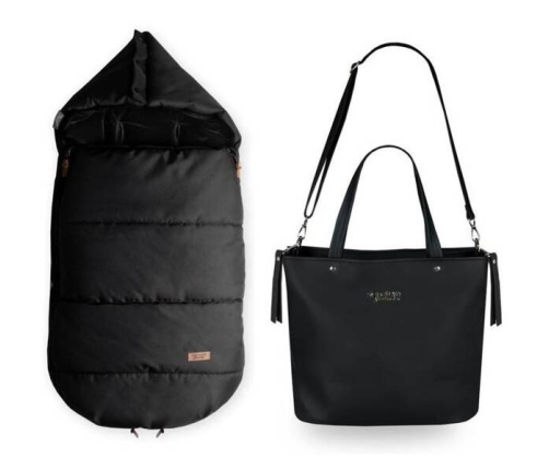 Bērnu ratu guļammaiss Joie Black Signature by Beztroska + mammas soma