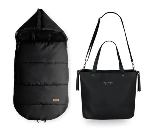Bērnu ratu guļammaiss Joie Black Signature by Beztroska + mammas soma