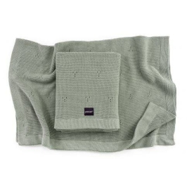 Poofi Kocyk Bawełniany Paris Khaki 80x100