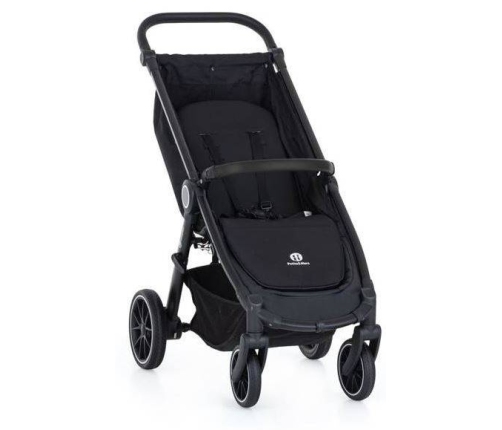 Petite&Mars Stelaż Wózka Spacerowego Street+ RWS Black + Budka Do Wózka Koła Gumowe Cosmos