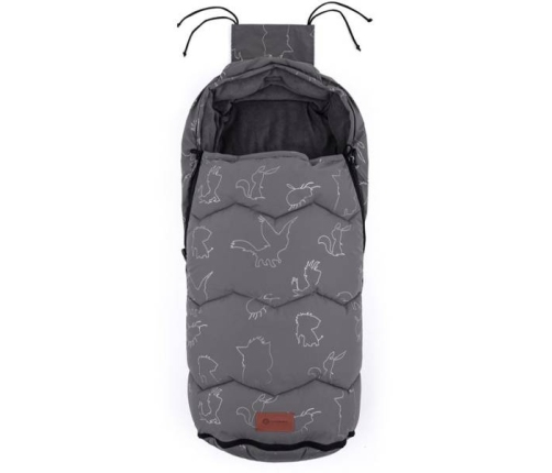 Bērnu ratu guļammaiss Petite&Mars Warmy 4in1 Silvered Grey