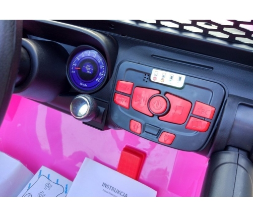 Divvietīgs bērnu elektromobilis S2388 Jeep Pink